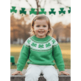 thumbnail image 6 of Loicainy Toddler Baby Irish Knit Sweater 6 9 12 18 24 Months 2T 3T 4T 5T Shamrock Embroidery Crew Neck Long Sleeve Tops, 6 of 10
