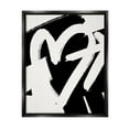 thumbnail image 2 of Stupell Industries Arrow Through Heart Black Contemporary Street Style Graphic Art Metallic Gold Floating Framed Canvas Print Wall Art, Design by Leah Straatsma, 2 of 5