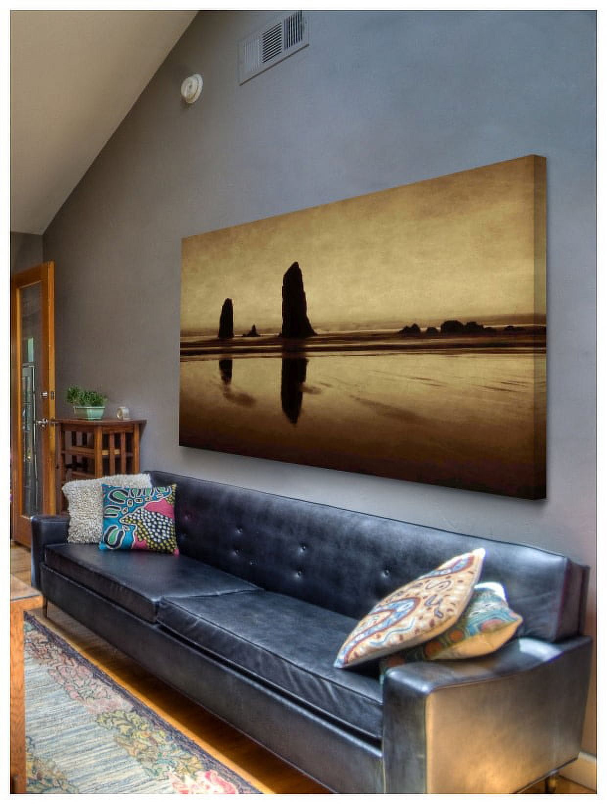 Marmont Hill Inc Marmont Hill - Pastel Evening on the Coast Painting Print on Canvas - Multi-color