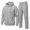 Light Gray02, variant on Dwelliawo Men's Tracksuit 2 Piece Hoodie and Sweatpants Solid Color Full Zip Sweat Pullover Hoodies Joggers Athletic Pants Set Casual Fall Suits with Pockets Black XL