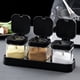 thumbnail image 1 of Tarro para condimentos, recipiente para especias con tapa y cuchara, vidrio transparente de 8 oz, 1 of 5