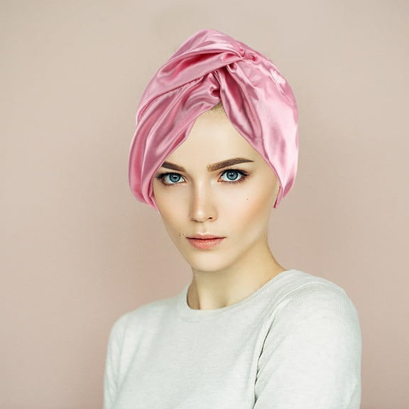Hemoton Large Adjustable Satin Sleep Wrap 1 Piece Satin Hair Cap for Bath and Beauty Spa Satin Tie Bonnet for Sleep