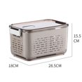 thumbnail image 2 of Fruit Containers For Fridge, Food Storage Containers With Removable Colander And Lid, Stackable Refrigerator Produce Storage Bins For Fruits Vegetables Berry Meat Fresh, 2 of 9