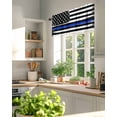 thumbnail image 5 of Patriotic Thin Blue Line Flag Kitchen Valances for Windows Police Enforcement Valance Curtains&nbsp; for Kitchen /Living Room/Bedroom/ Bathroom Decor, 54"x18 " ,Rod Pocket 1 Panel,, 5 of 7