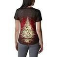 thumbnail image 4 of Christmas Plus Size Scrubs Tops for Women Funny Xmas Print Tops for Women Short Sleeve Nursing Uniforms Christmas Soft Stretchy Holiday T Shirts, 4 of 5