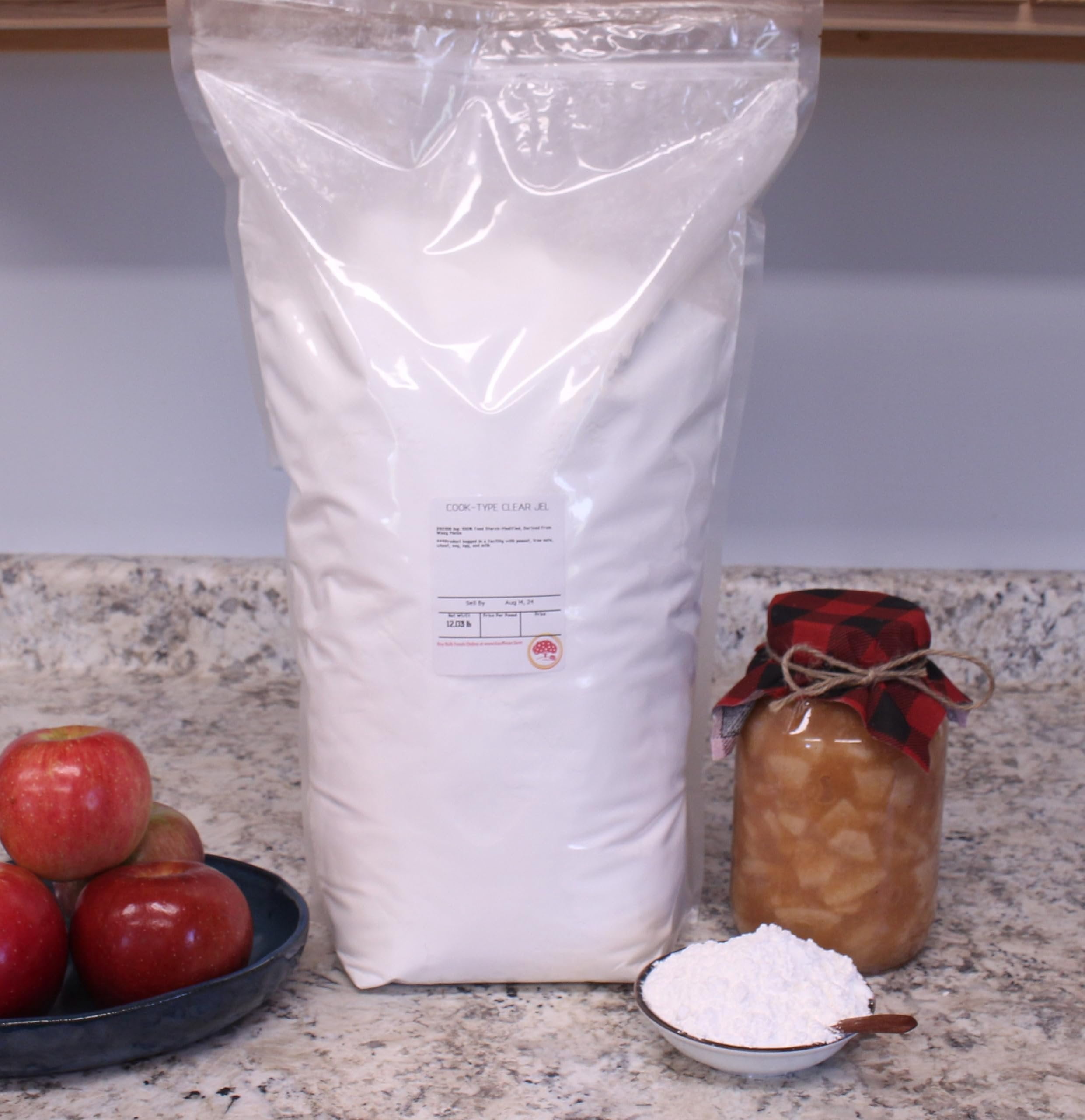 Kauffman Orchards Clearjel Cook-Type Canning Food Thickener - Modified Corn Starch - Large Bulk 12 Pound Bag