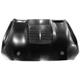thumbnail image 3 of Ikon Motorsports Compatible with 18-23 Ford Mustang 2Dr GT500 Style Aluminum Front Hood - Black, 3 of 8