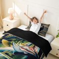 thumbnail image 3 of Castle Fairy Vintage Round Bass Emblem Twin Duvet Cover,Gone Fishing Text Wood Plank Wall Art Twin Bedding,Green Brown,Black Reversible,2pcs,No Comforter,1 Duvet Cover and 1 Pillowcase, 3 of 6