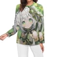 thumbnail image 3 of Genshin Impact Women's Pajama Top 3D Digital Print Sleepwear Trendy Crewneck Pullovers Long Sleeve Shirts 5XL, 3 of 8
