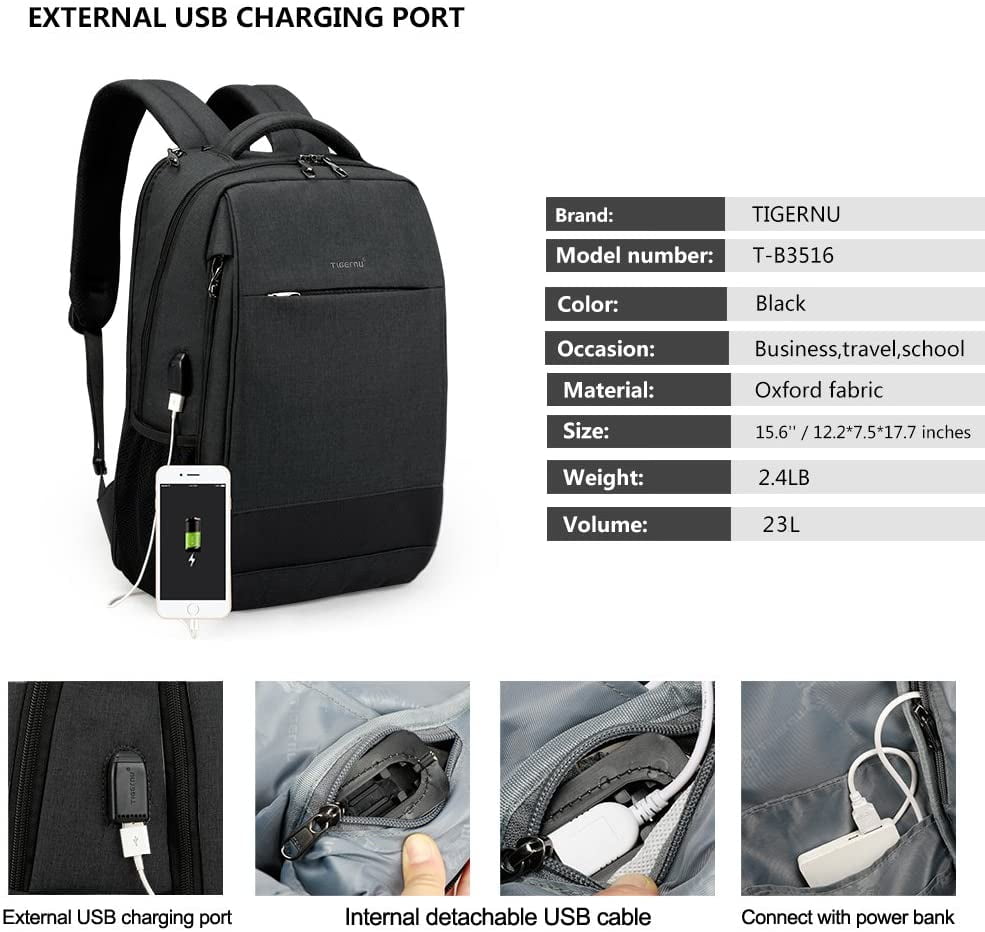 tigernu slim business laptop backpack