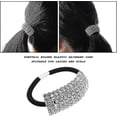 thumbnail image 5 of Rhinestone Elastic Hair Ties Bands Rings Hair Scrunchies Ponytail Holders Rhinestone Ropes Hair Accessories For Women Girls(2pcs, Silver), 5 of 5