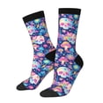 thumbnail image 1 of Fotbe mushroom Skull rainbow color Calcetas Largas con Estampado para Hombre y Mujer – Calcetas de Compresión Transpirables y Elásticas, Viajar y Uso Diario Talla 5-11, 1 of 6