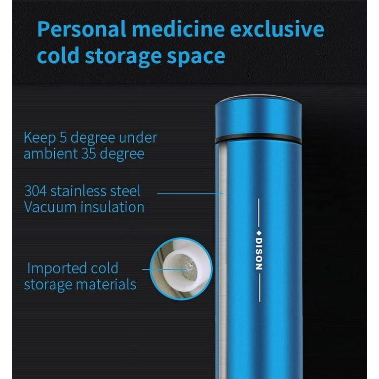 Dison Nuevo 36 Horas de Insulina Cooler Frasco Mini Refrigerador de  Insulina Portátil Refrigerado Cup Pen Cooler Bag p 35.6-46.4 °F Viaje  Medicina