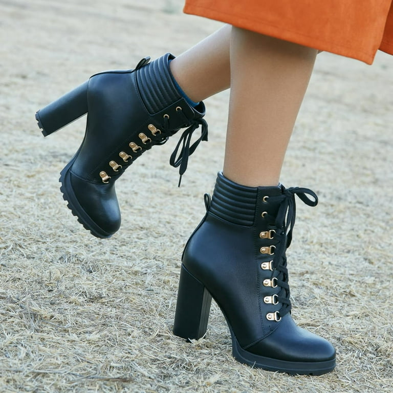 Block Bootie Justfab Booties JustFab Rosamund Block Heeled Booties