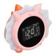 thumbnail image 3 of Despertador Reloj despertador electrónico LED multifuncional con forma de dinosaurio rosa, 3 of 8