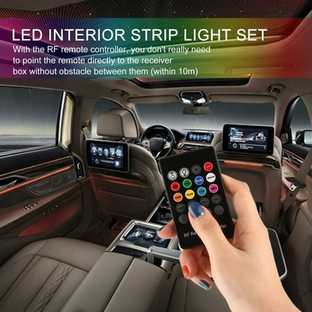 Rgb Car Atmosphere Led Strip Light Interior Rf Wireless Remote Rgb Car Atmosphere Led Strip Light Interior Rf Wireless Remote Control Multi Modes Dashboard