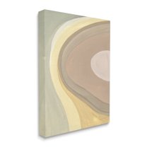 Stupell Industries Abstract Organic Curves Neutral Brown Yellow Canvas Wall Art, 16 x 20, Design by Danhui Nai