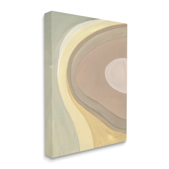 Stupell Industries Abstract Organic Curves Neutral Brown Yellow Canvas Wall Art, 16 x 20, Design by Danhui Nai