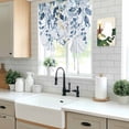 thumbnail image 5 of Navy Blue Eucalyptus Leaves Tie Up Curtains for Windows, Adjustable Balloon Window Shades, Retro Country Leaf Botanical Kitchen Window Treatments Farmhouse Short Curtains with Rod Pocket 42"x45", 5 of 8