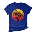 thumbnail image 5 of RKSTN T-Shirts Graphiques pour Femmes Col Rond Manches Courtes Blouse de Plage Hauts Aguichant Impression Régulière Chemises, 5 of 5