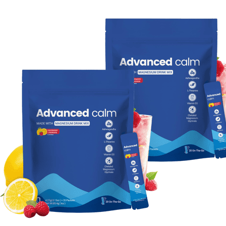 BFQN Super Cortisol Drink, Calm Magnesium Glycinate Powder (40 Servings), L-theanine, Ashwagandha, Vitamin D, No Sugar, Raspberry Lemonade Electrolytes Powder