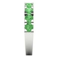 thumbnail image 4 of 1.53 ctw Wedding Band for Women - 18K White Gold Simulated Green Diamond Stackable Eternity Ring, 4 of 6