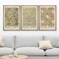 thumbnail image 2 of IDEA4WALL Framed Canvas Print Wall Art Set of 3 William Morris Floral Tapestry Vintage Pattern Nature Wilderness Geometric Modern Art Posters Calm/Relax/Cozy for Rooms - Natural 24"x36"x3, 2 of 5