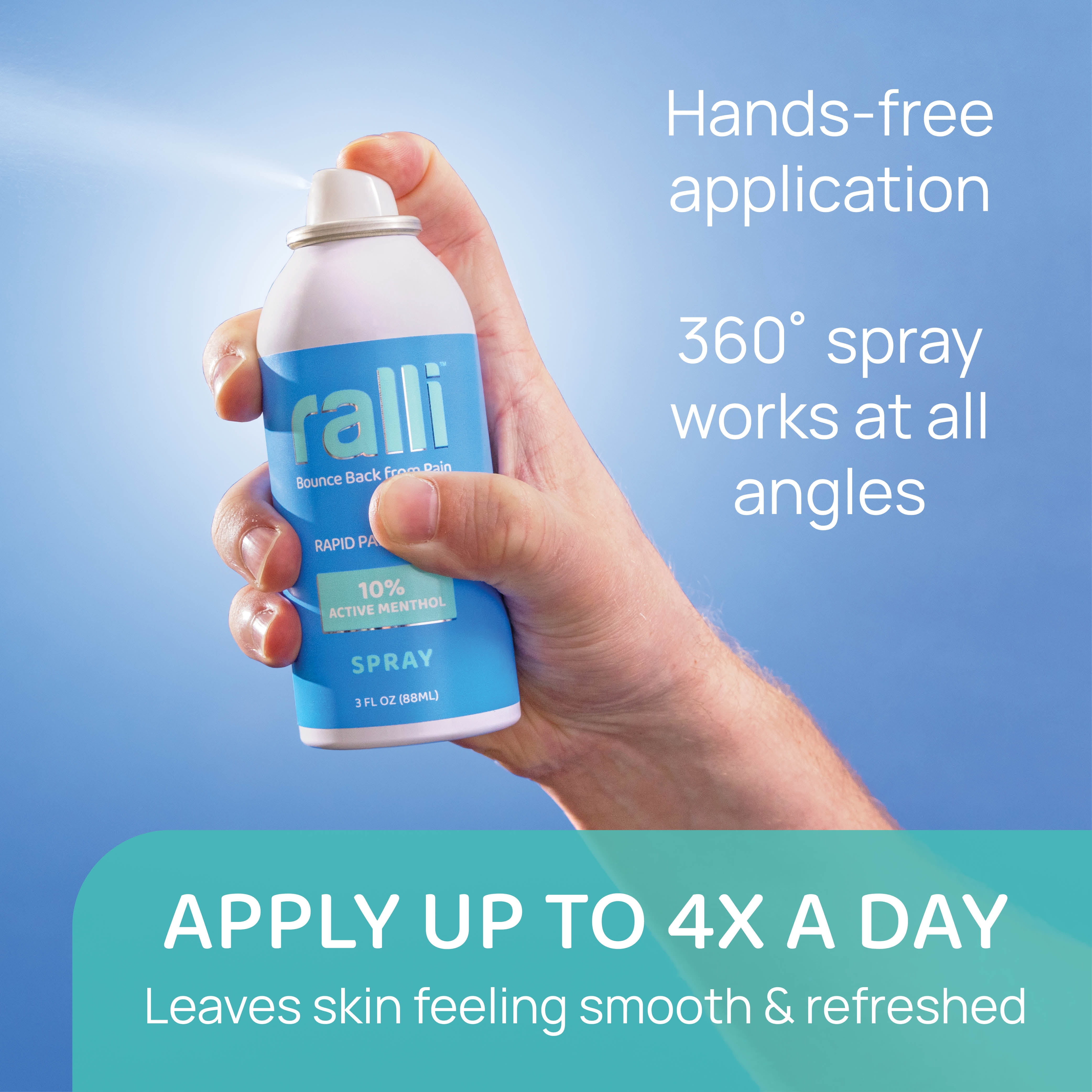 Ralli Rapid Pain Relief Spray, Muscle and Joint, Arthritis Relief, 3oz