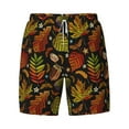 thumbnail image 4 of Lsque Mens Swim Trunks Vintage Autumn Plants Butterfly Pattern - Bathing Suit Compression Liner - Beach Swim Shorts Swimwear - (S-3XL) - Stretch Quick Dry -X-Large, 4 of 9