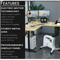thumbnail image 3 of Hanover 73-In. L-Shaped Sit or Stand Electric Height Adjustable Desk with Triple Motor System, Natural and Black, HSD0452-NAT1, 3 of 6