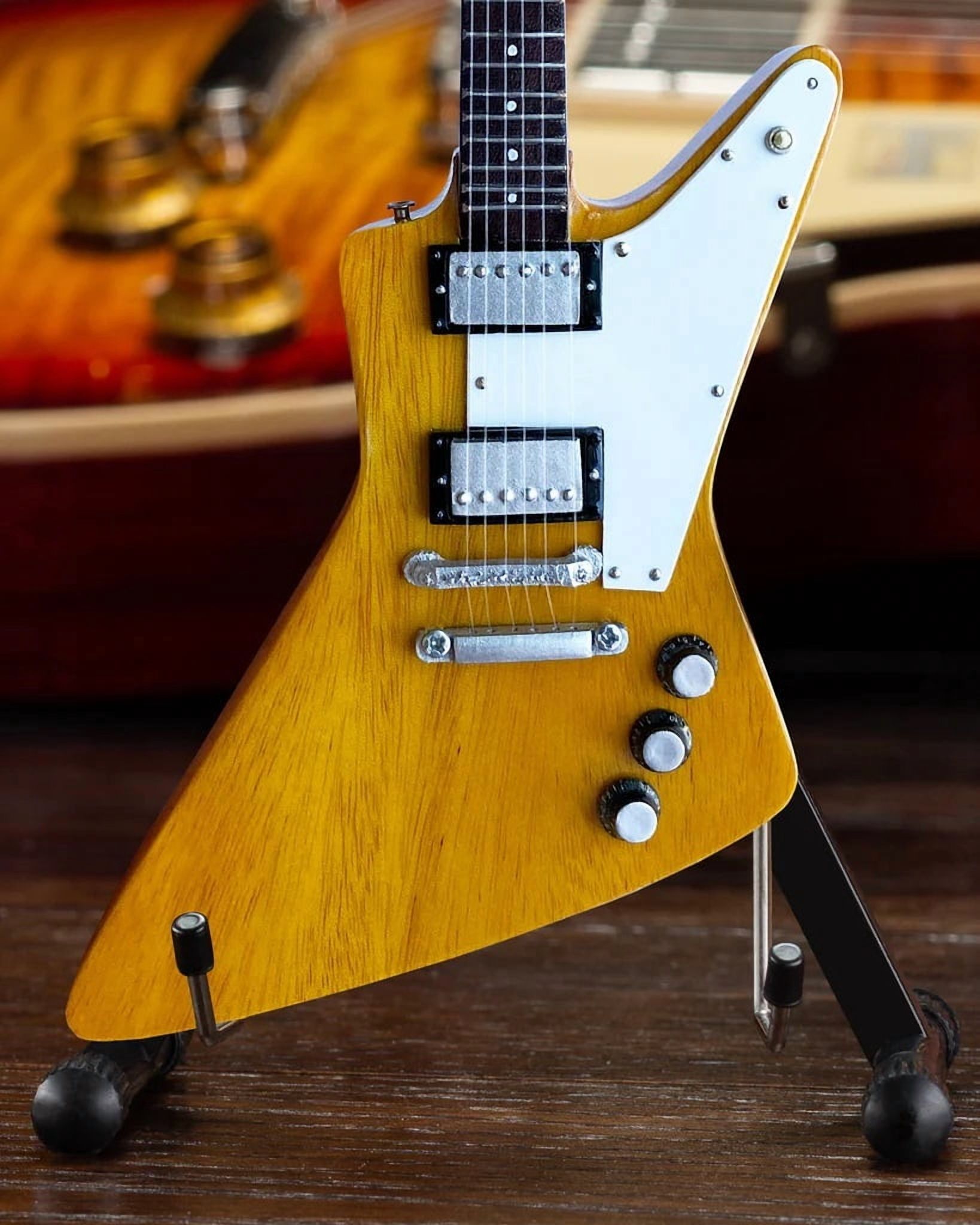Gibson Korina Explorer Natural Finish 1:4 Scale 10 Inch Miniature Guitar Replcia