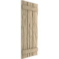 thumbnail image 4 of Ekena Millwork 17 1/2"W x 32"H Rustic Three Board Spaced Board-n-Batten Riverwood Faux Wood Shutters (Per Pair), Primed Tan, 4 of 11