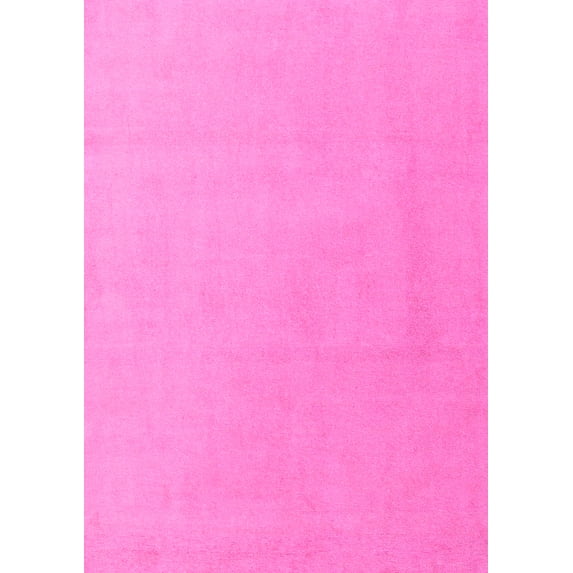 Ahgly Company Indoor Rectangle Solid Pink Modern Area Rugs, 2' x 3'