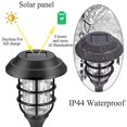 thumbnail image 2 of 2 piezas de luz de estaca de jardín lámpara de patio solar impermeable al aire libre lámpara de enchufe de tierra para patio de pasarela, 11 Feliz Sencillez, 2 of 3