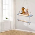 thumbnail image 4 of Elodie Hanging Swing Shelf,Wooden Floating Shelf,Home Storage Organizer Wall Decor,Wall Gray, 4 of 8