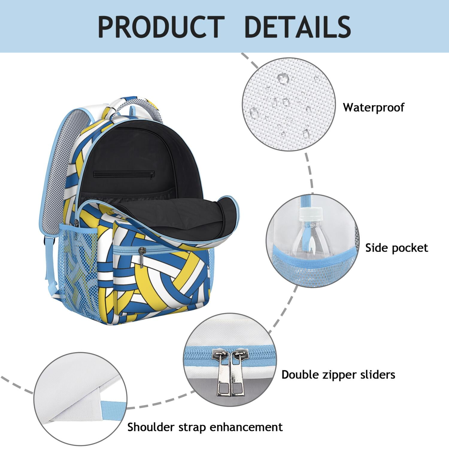 Player Approved Waterproof Backpack - Ergonomic Design for Baseball, Basketball, Soccer - Stylish & Durable Bookbag for Teens