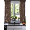 thumbnail image 2 of Brown Floral Sheer Curtains 39 Inch Length 2 Panels Set for Living Room/Bedroom, Vintage Spring Botanical Flowers Kitchen Curtains Grommet Semi-Sheer Curtains Drapes Window Treatments 27.5"x39"x2, 2 of 7