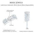 thumbnail image 6 of Rosec Jewels Lab Created Diamond Promise Ring - Nature Inspired Leaf Ring - 6 mm - 1 Ct - EF-VS Grade, 925 Sterling Silver, US 7.00, 6 of 9