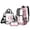 Pink and White - Rabbit Heart, variant on DISNIMO Clear Backpack for School, Axolotl Cherry Blossom Printed Heavy Duty See Through Bookbag for Girls, 17 Inch Large PVC Backpack with Lunch Box and Pencil Case