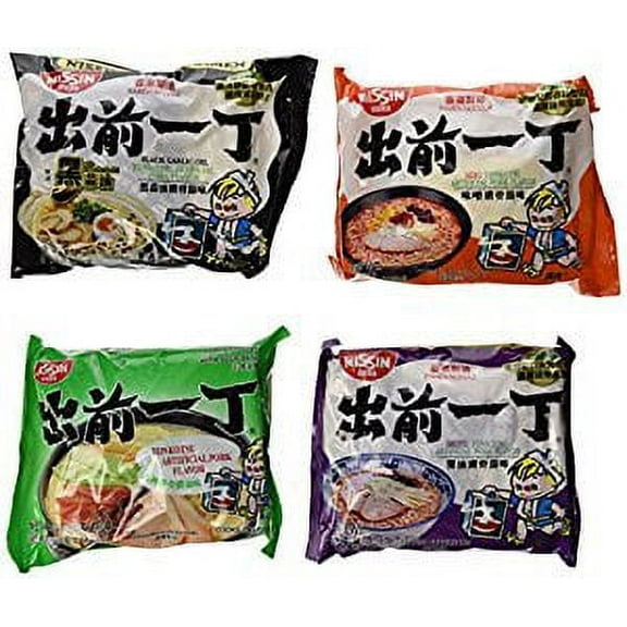 NineChef Bundle - Nissin Demae Ramen Variety Pack (Tonkotsu Series) (Pack of 16 with 4 Each Flavor) 1 NineChef Spoon