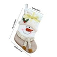 thumbnail image 3 of Fiudx Media Navideña Artesanal con Motivos Navideños Tradicionales, Ideal para Decorar El Hogar, Ideal para Chimeneas, Escaleras y Árboles de Navidad, Como Portaregalos Navideños, Color Blanco, 42 X, 3 of 6