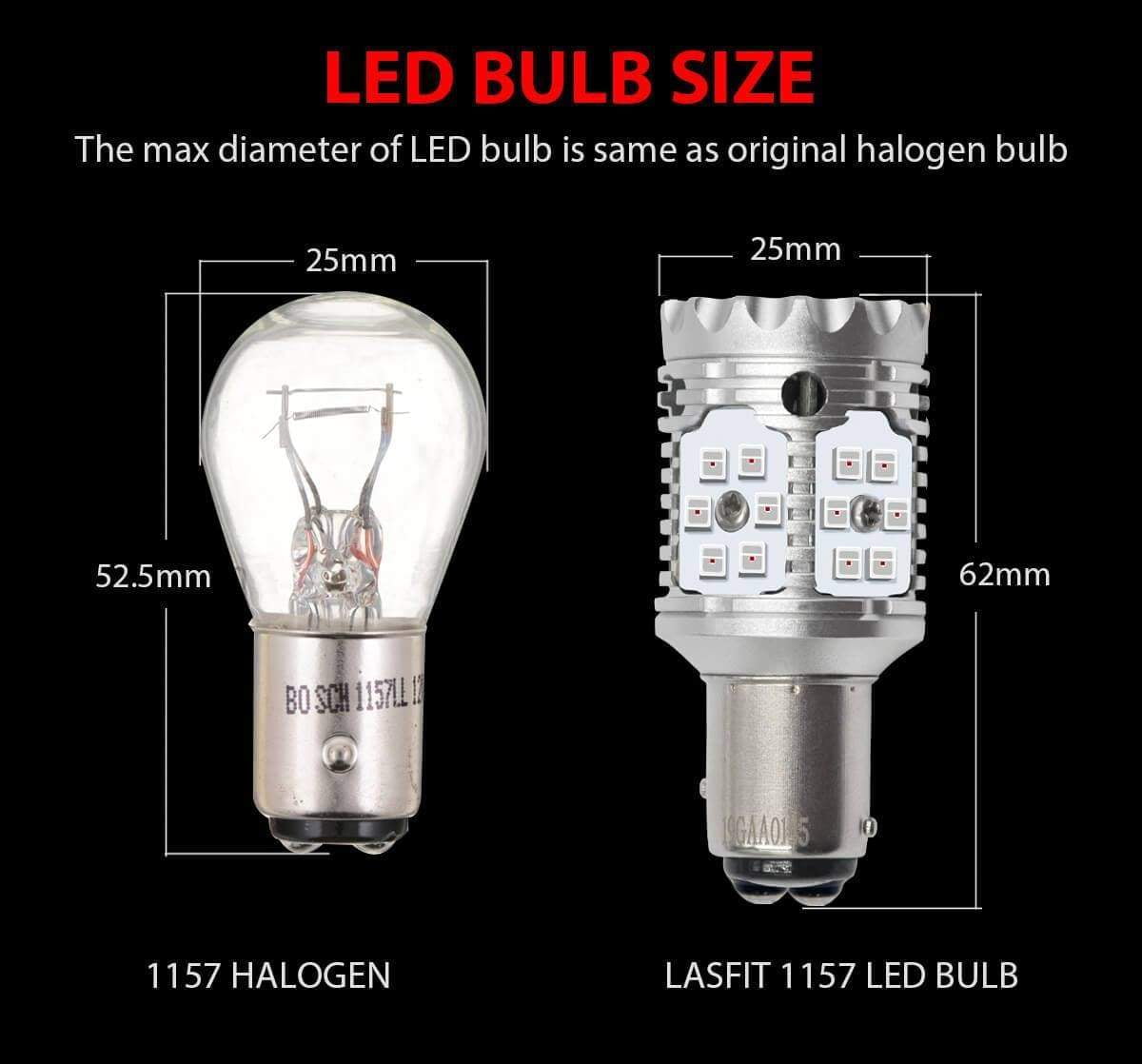 Lasfit 1157 2057 2357 LED Bulbs for Tail Brake Lights Stop Light