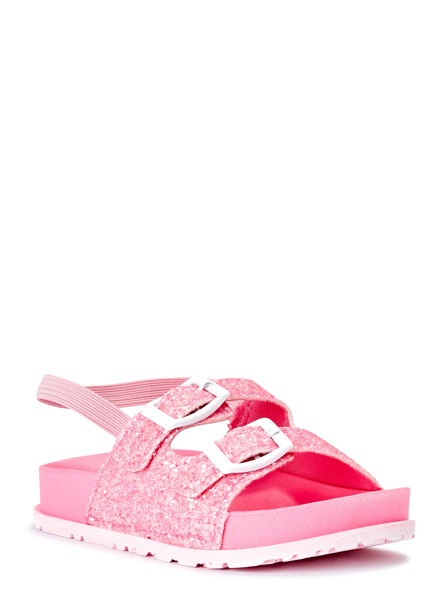 Steve Madden Little Girls Bartlet Flat Strappy Slide Sandal White Floral Size 6 