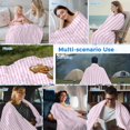 thumbnail image 5 of Pink White Stripe Cooling Blanket,Lightweight Breathable Summer Throw Blanket with Double Sided Cold Effect,Modern Minimalist Geometric Striped Picnic Blankets Bed Sheet for Hot Sleepers 40"x60", 5 of 8