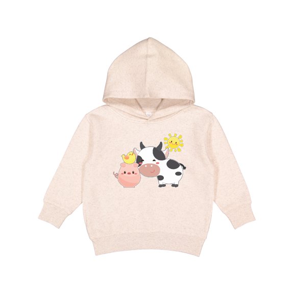 Inktastic Fun Farm Animals Cow, Pig, Chick Toddler Hoodie