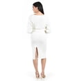 thumbnail image 3 of Vestido de punto con cinto Roman Fashion /Juvenil, 31135 (Blanco) blanco G, 3 of 5
