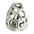 thumbnail image 2 of Loespoir Honeycomb Openwork Ceramic Flower Vase, Hollowed Decorative Vase For Living Room, Dinner Room, Bedroom, Office, Unique Design, Table Centerpiece(Silver), 2 of 6