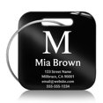 thumbnail image 1 of Customized Stainless Steel Luggage Tags: Personalize Your Suitcases, Backpacks, and Bags with Your Text (Black), 1 of 7