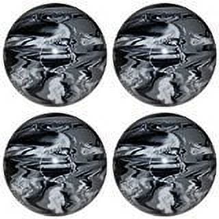 EPCO Candlepin Bowling Ball- Marbleized - Black, White & Grey - 4 Balls (Size:4 1/2 inch- 2lbs. 6oz.;)