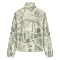 thumbnail image 6 of Jackets for Women Winter Coat Jackets Flannel Stand Collar Jacket(Fossil Chart,Size:S-4XL), 6 of 7